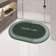 thumbnail image 5 of InsCrazy Bathroom Rugs Bathroom Absorbent Floor Mats Crystal Velvet Cushions Toilet Foot Mats Toilet Door Non-slip Household Quick Dry Bathroom Mats 20" x 35", 5 of 8