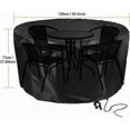 thumbnail image 2 of Round Garden Table Cover 128 X 71CM, Waterproof Garden Furniture Cover, 420D, 2 of 5
