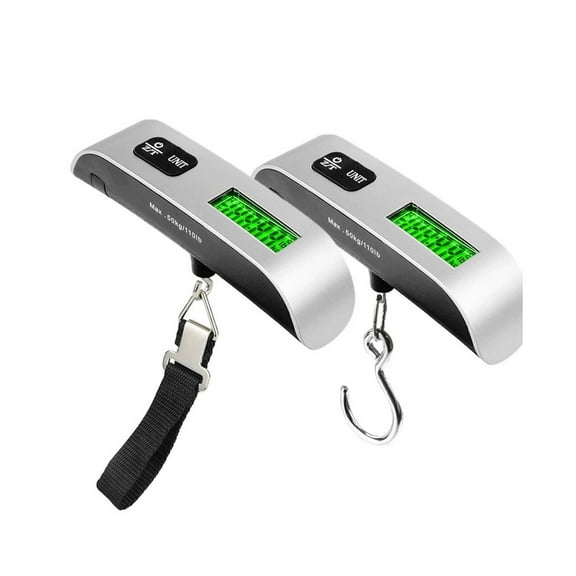 GJX Luggage Scale,High Precision Luggage Scale Travel Digital,Portable Design Pesas Para Maletas De Viaje,Silver-1