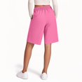 thumbnail image 4 of Womens Athletic Shorts, Audhol Women's Solid Color Comfortable Loose Cotton Shorts Casual Pants Drawstring Sports Pants Sweat Shorts Women Pink S, 4 of 8