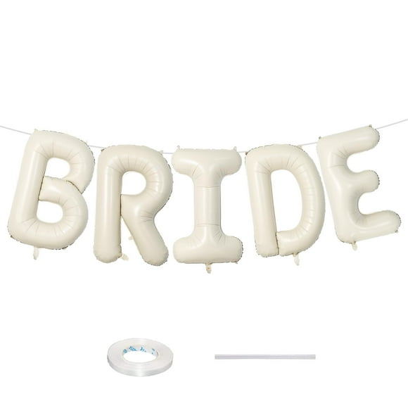 Globos Lingqiang BRIDE Beige de 1 m para despedida de soltera