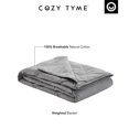 thumbnail image 4 of Posh Living Feechi 41"x60" Cotton Weighted Blanket Throw in Gray (6 lbs), 4 of 10