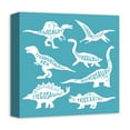 thumbnail image 2 of Creative Products Dino Names Teal 12x12 Canvas Wall Art, 2 of 5