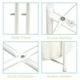 thumbnail image 4 of Round End Side Table, Sofa Side Snack Table with Fabric Storage Basket, Small bed Nightstand for Living Room Bedroom,White, 4 of 10