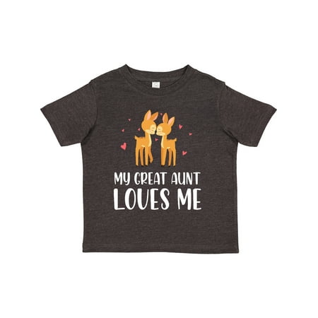 

Inktastic My Great Aunt Loves Me (white) Gift Toddler Boy or Toddler Girl T-Shirt