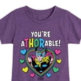 thumbnail image 3 of Marvel Thor - Valentine You're Athorable - Toddler And Youth Girls Fitted Short Sleeve Graphic T-Shirt, 3 of 5