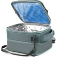 thumbnail image 2 of Titan Deep Freeze Fridge Cold Expandable Lunch Pack - Smoke Gray/Green | Includes 2X 250g High Performance Ice Walls | Insulated Horizontal Design, 2 of 7
