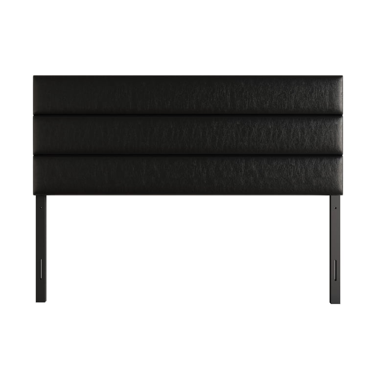 Home Design Scranton Queen Upholstered Headboard, Black photo 3