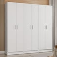 thumbnail image 2 of Madesa Armoire de Rangement avec 6 Portes et 15 Tablettes 71 Po L Unité d'Organisation Moderne pour Adultes – Blanc, 2 of 9