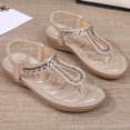 thumbnail image 4 of Vedolay Sandals Sandals Women Dressy Summer Flat Arch Support Wide Width Orthopedic Slide Shoes,Gold 8, 4 of 5