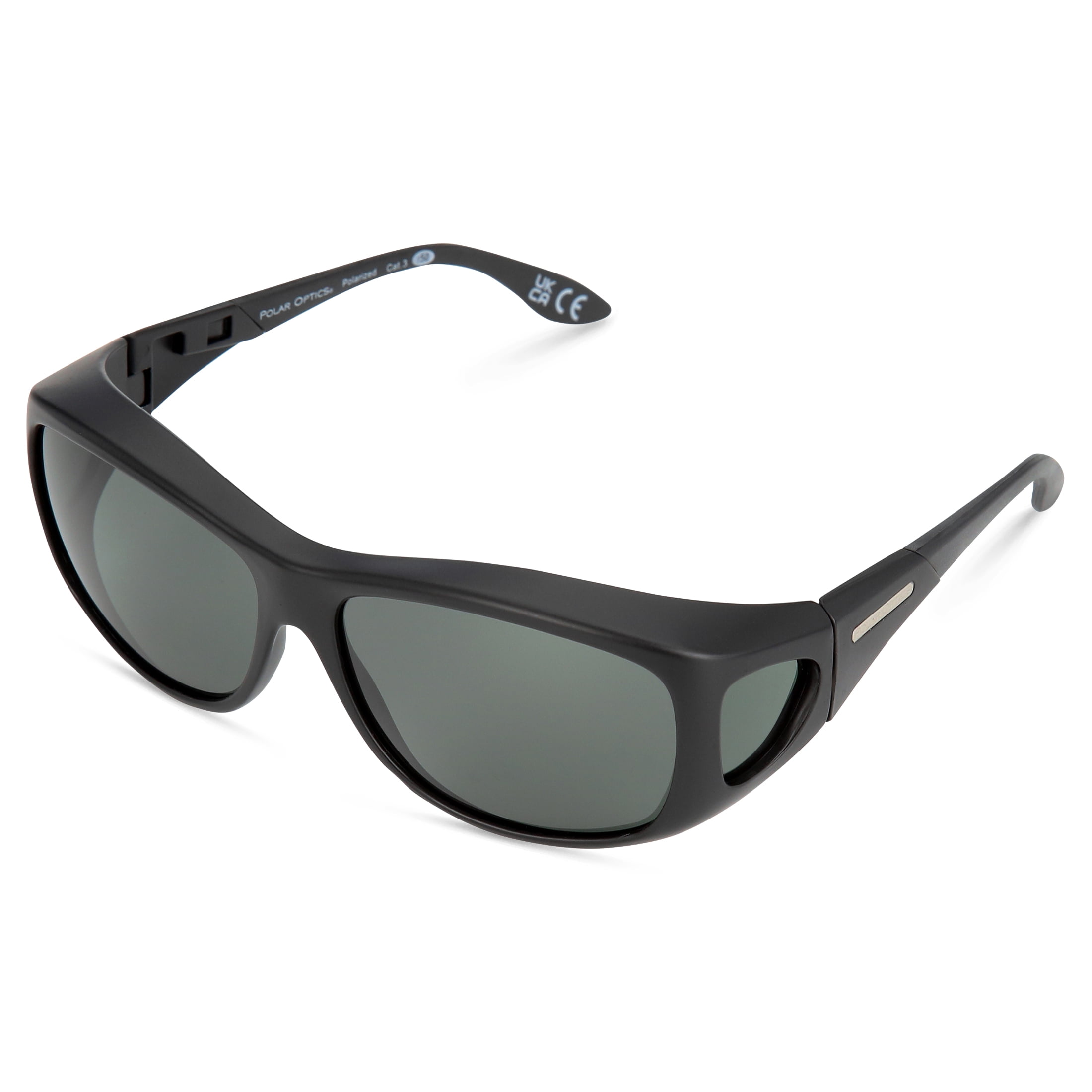 Polar Optics Sport Unisex FO-021 Nomad Fits over Sunglasses Black and Gray