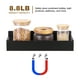 thumbnail image 4 of Organizador magnético de especias para refrigerador de 4 piezas con gancho, negro, 4 of 7