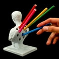 thumbnail image 3 of Clever Contraption Julius Caesar Pen Holder – Medium Bust-Shaped Statue Desk Organizer, Multi-Compartment, 3 of 10