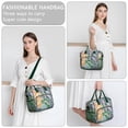 thumbnail image 4 of Tropical Flower and Leaves Lunch Tote - Large Insulated & Leakproof Bag, Multi-Pocket Waterproof Thermal Design, 4 of 6