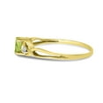 thumbnail image 4 of 10k Yellow Gold Oval Peridot And Diamond Ring, 4 of 6