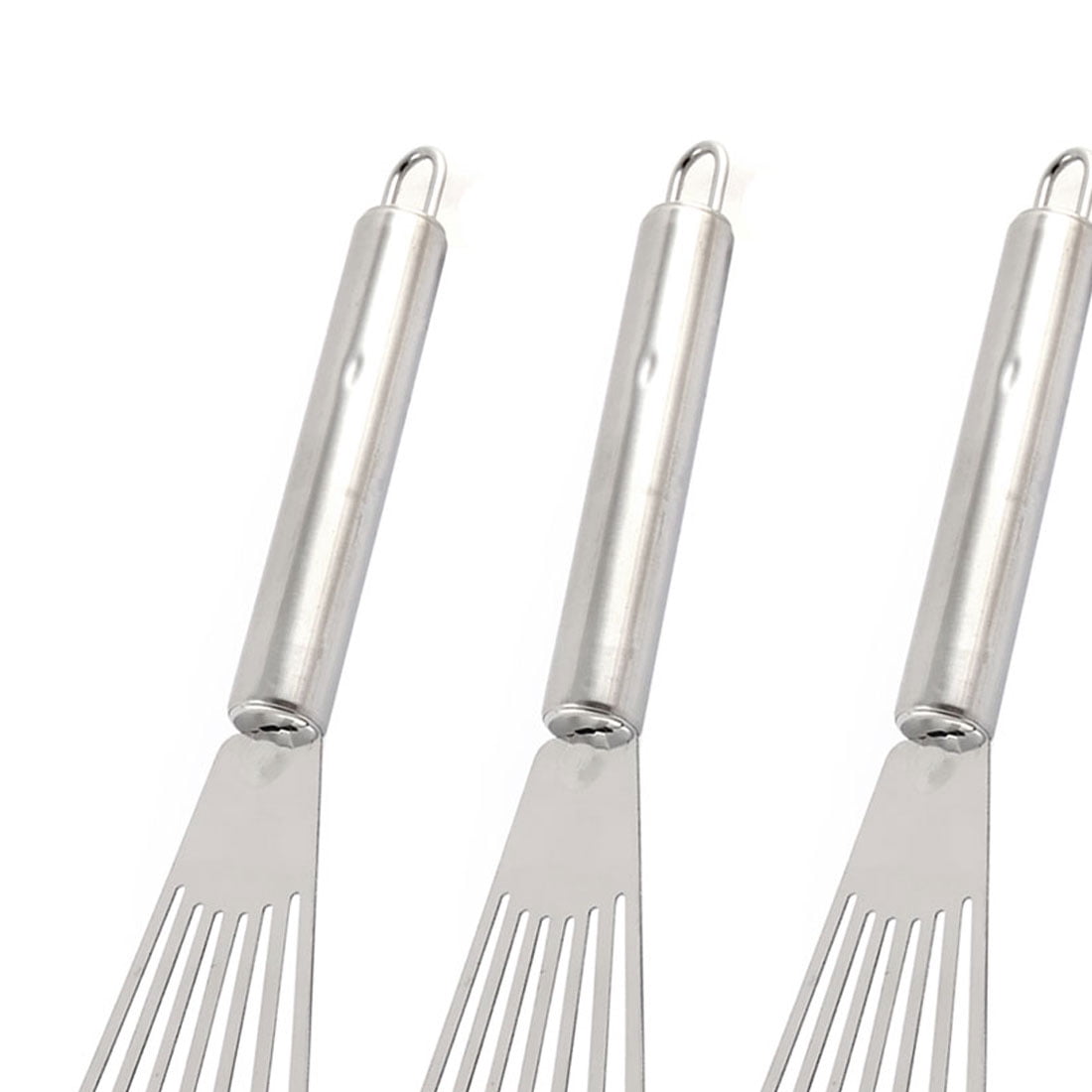 Unique Bargains Stainless Steel Slotted Spatula Barbecue Cooking Shovel, 4Pcs