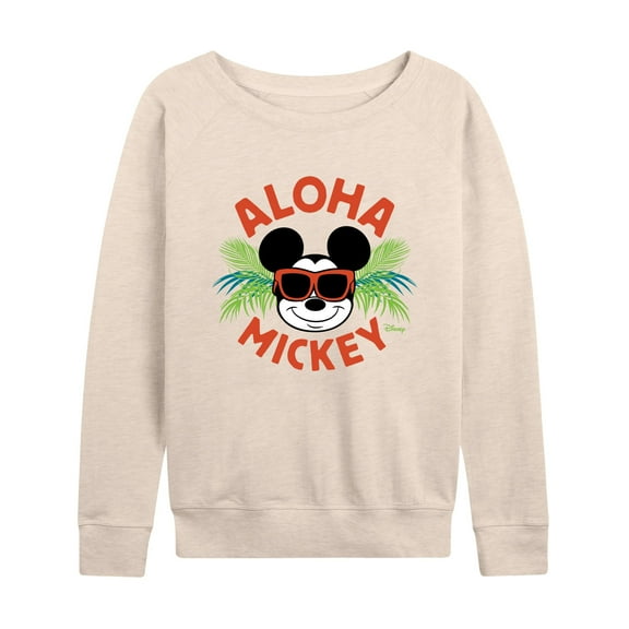 Disney - Aloha Mickey - Women's Lightweight French Terry Long Sleeve Shirt