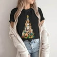 thumbnail image 2 of Abcnature Merry Christmas Tree T-Shirt Women's Cute Christmas Gnomies Graphic Tees Holiday Short Sleeve Tshirt Xmas Buffalo Plaid Red T-Shirt For Men Women T-Shirt Black,A L, 2 of 6