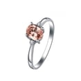thumbnail image 1 of Three Stone Trilogy 1.25 Carat Morganite and Diamond Engagement Ring in 14k White Gold morganite and diamond engagement ring, 1 of 2