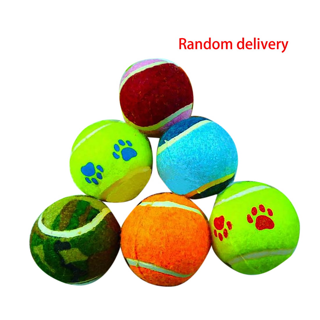 Pet Dog Toy Coloured Tennis Balls Outdoor Run Catch Throw Play Chew Toy Supply 