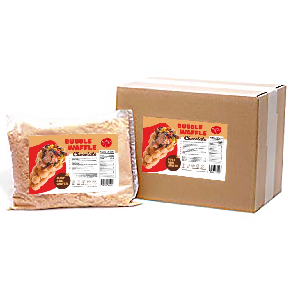 Puffle Waffle Dough Mix Bubble Waffle Batter Mix 13.5 KG Egg Waffle Mix 168 Waffles
