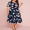 Navy Blue, variant on Women's summer casual plus-size Bohemian-style swing wrap dress with floral prints, V-neck and cinched waist, flowing and elegant mid-length dress 1X-5X