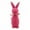 Pink, variant on Kugisaki Easter Decorations Flocked Bunnies Figurine with Bow tie 8.8" Flocking Rabbit Tabletop Ornament for Easter Centerpieces for Spring Home Office Table Decor, Party Supplies(Bright Colors)