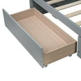 thumbnail image 6 of Miniyam Wood Twin Bed with 2 Storage Drawers for Kids, Soft Gray, 6 of 7