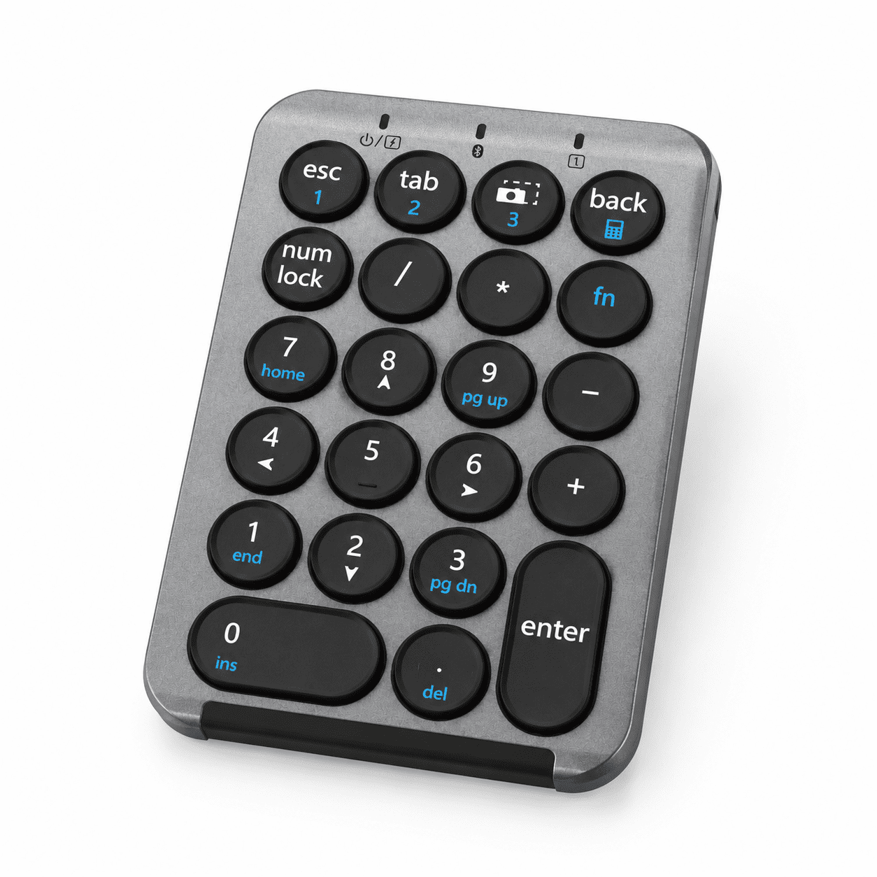 Grey / Black 22-key Portable Wireless Numeric Keypad for Office and Travel