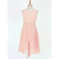 thumbnail image 5 of iEFiEL Kids Girls Sleeveless Sparkly Rhinestone High-low Hem Dress for Birthday Party Pink 6, 5 of 7