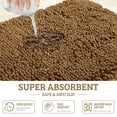 thumbnail image 4 of GTNSHUAI Extra Thick Luxury Chenille Bathroom Rug, Non-Slip Absorbent Bath Mat, 16" x 24", Coffee, 4 of 6
