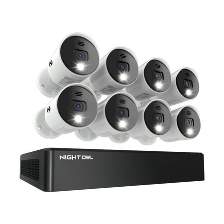 UPC: 0816522024390 | Night Owl Security Camera System CCTV  8 Channel Bluetooth DVR with 1TB Hard Drive  8 Wired 4K Ultra HD Spotlight Surveillance Bullet Cameras  Audio Enabled Indoor Outdoor Cameras with Night Vision