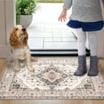 thumbnail image 2 of Wondo 2x3 Feet Indoor/Outdoor Door Mat - Machine Washable Non-Slip Low Pile Rug, Vintage Beige Entrance Carpet for Entryway Porch Bathroom Kitchen Bedroom Laundry, 2 of 8
