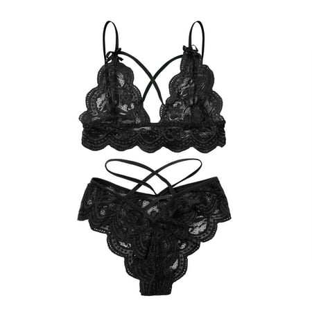 

womens thermal underwear set Women s Lace y Gathered Thin Wireless Bra Set Lingerie Underwear Pajamas Set