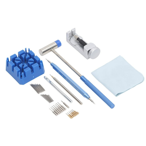 Kit de herramientas de ajuste de reloj, kit de herramientas de reparación de relojes Kit de herramientas de reparación de relojes Herramienta de eliminación de eslabones de reloj Rendimiento sólido