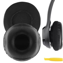 Geekria QuickFit Replacement Ear Pads for Logitech H390/ H600/ H609/ H760 Headphones Ear Cushions, Repair Parts with Video Guide (Black)