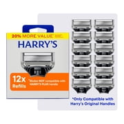 Harry's Original Men's Razor Blade Refill Cartridges, 12 Count