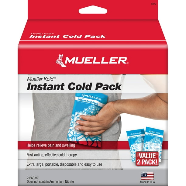 Mueller Instant Cold Packs, 6" x 9", 2 pack