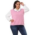 thumbnail image 3 of Suéteres de talgrande pamujer Chaleco con cuello en V Cable Estilo de muy buen gusto Jersey sin mangas Suéter Chalecos Ro2X, 3 of 6