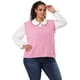 thumbnail image 3 of Suéter chaleco con cuello en V Agnes Orinda Estilo de muy buen gusto Jersey sin mangas, 3 of 6
