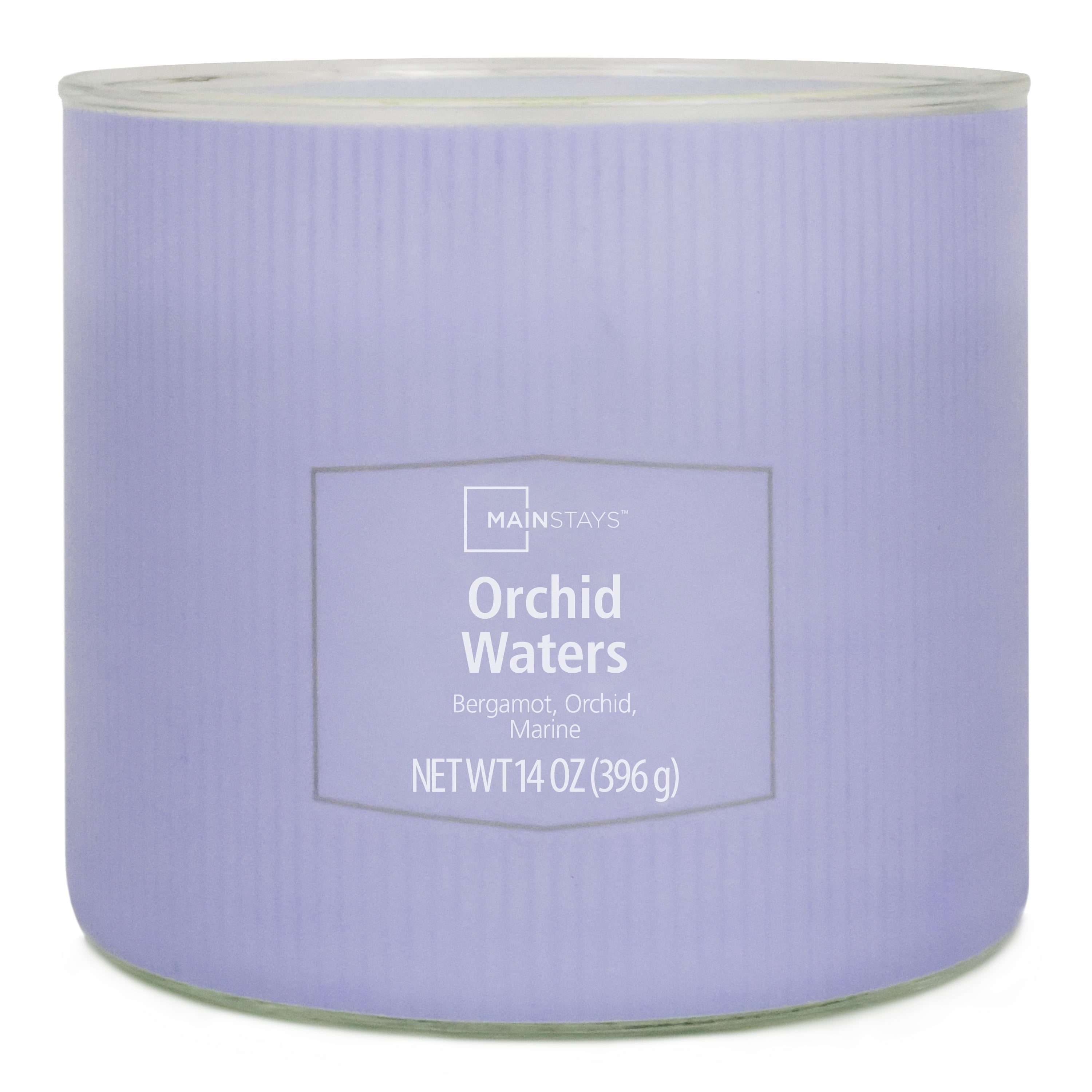 Mainstays 3-Wick Textured Wrapped Orchid Waters Scented Candle, 14 oz, MAINSTAYS PL MS TEX ORCHID