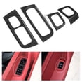 thumbnail image 1 of Decoración interior del coche, 4 piezas de fibra de carbono real, cubierta del panel del elevalunas, moldura del panel del elevalunas, diseño elevado, 1 of 9