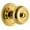 Lifetime Brass, variant on Grandeur 820190 Circulaire Solid Brass Rose Privacy Door Knob Set - Brass