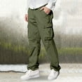 thumbnail image 7 of MKHSQHDG Male Pants Men's Camo Cargo Pants Straight Leg Drawstring Waist Long Trousers with Pockets Xl, 7 of 7