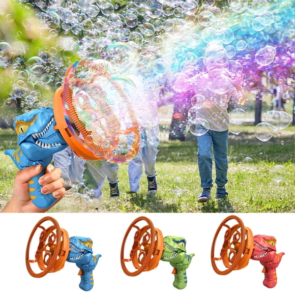 Fiudx Máquina de Burbujas de Dinosaurio, Soplador Automático de Bajo Ruido, Produce 600 Burbujas Por Minuto, Diversión Colorida para Fiestas, Actividades de Verano y Entretenimiento Al Aire Libre, In
