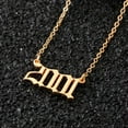 thumbnail image 2 of Turandoss 2000 Necklace Birth Year Necklace Teen Girls Gifts Old English Birth Year Number Pendant 14K Gold Plated Necklace Gifts for Women Birthday Anniversary Friends Jewelry, 2 of 6