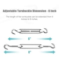 thumbnail image 3 of Shade Sail Hardware, 6 Inch 304 Marine Grade Stainless Steel Sun Shade Hardware Kit for Triangle/Rectangle/Square Sun Shade Sails Installation (40 PCS) B, 3 of 5