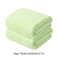 thumbnail image 2 of Bxaolu 2 Pack Premium Wash Cloths, 14 by 30 Inches, Cotton Soft Absorbent Towels, Essential Washcloths for Bathroom, Spa, Gym, and Face, Green, 2 of 8