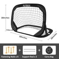 thumbnail image 6 of RUNBOW 3.3x2.2ft Pop Up Portable Soccer Goal for Kids Children's Soccer Net Outdoor Fun in Backyard and Beach（3.3x2.2ft, Black，1 Pack）, 6 of 7