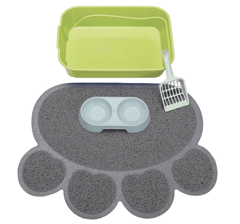 Kitty Litter Box Starter Kit Small Cat Litter Pan Without Lid, Litter